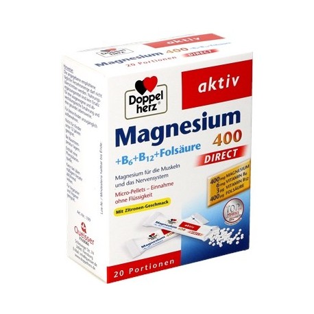 Doppelherz Magnesium 400 + B6 + B12 + Folic acid Direct