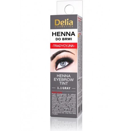Delia Cosmetics Eyebrow Tint Henna 1.1 Gray