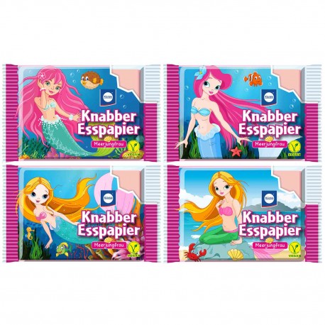 Knabbi Knabber Edible Paper MERMAID 4 x 25g