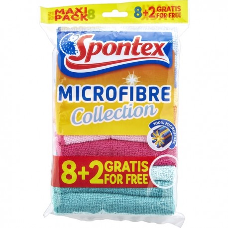 Spontex Microfiber cloths 10 pack