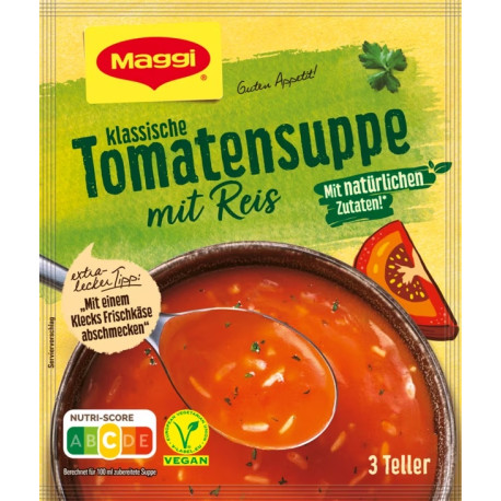 Maggi Tomato Soup w/rice