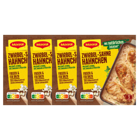 Maggi Chicken with onions in creamy sauce